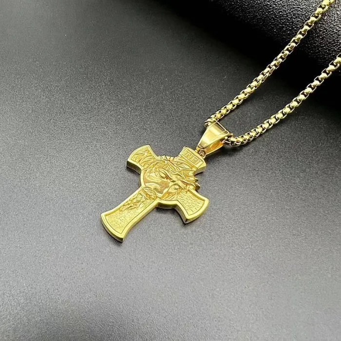 Wholesale Hip Hop Pendant Necklace – Bulk Vacuum Gold-Plated Cast Stainless Steel Jewelry for Resellers