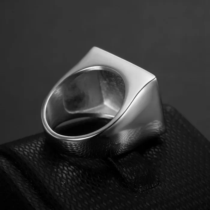 Wholesale Last Supper Ring – Bulk Hip Hop Titanium Steel Men's Ring with Rhinestones and Judas Apostle Design