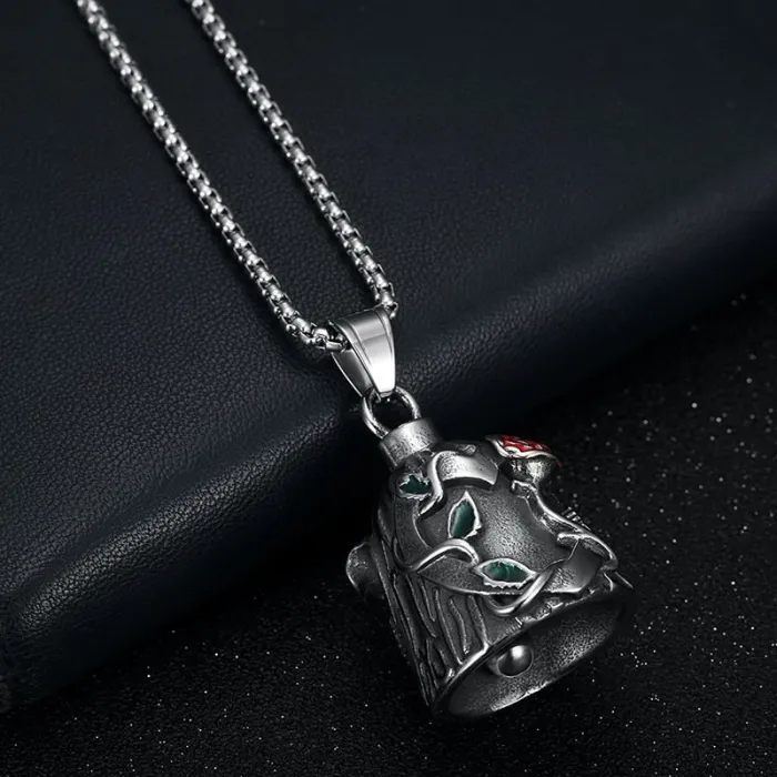 Wholesale Rose Biker Bell – Bulk Polished Titanium Steel Double-Sided Epoxy Motorcycle Luck Bell