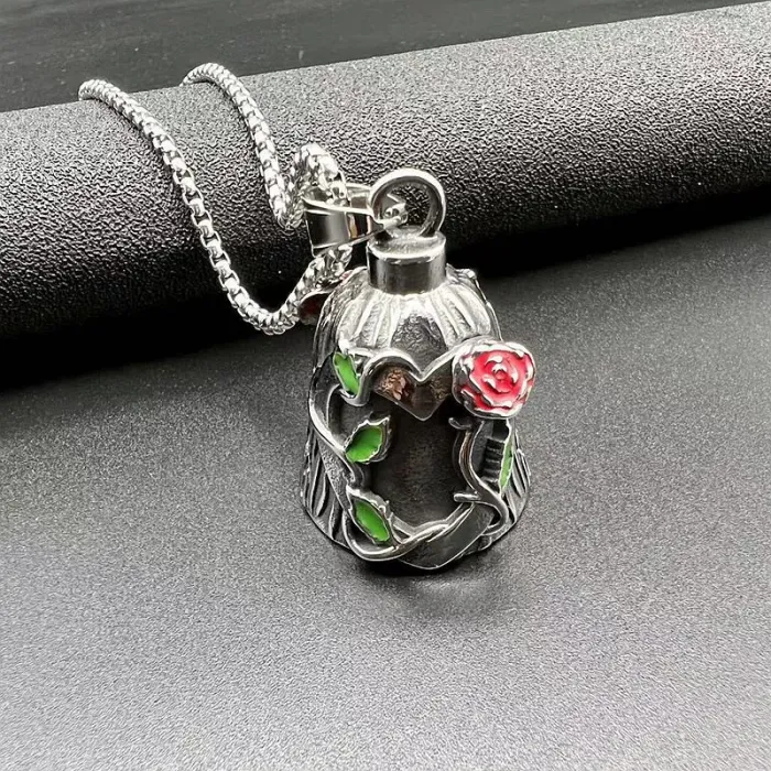 Wholesale Rose Biker Bell – Bulk Polished Titanium Steel Double-Sided Epoxy Motorcycle Luck Bell