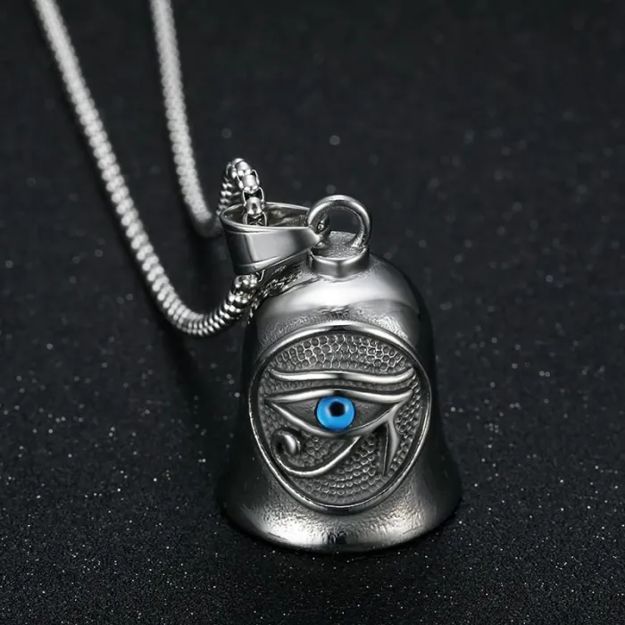 Wholesale Eye of Horus Biker Bell – Bulk Polished Titanium Steel Motorcycle Luck Bell for Resellers