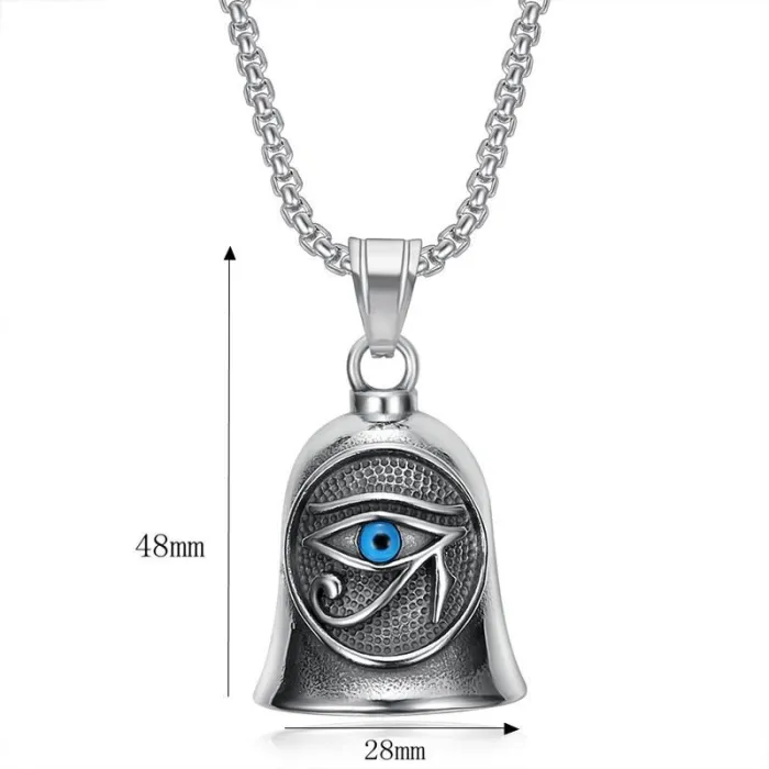 Wholesale Eye of Horus Biker Bell – Bulk Polished Titanium Steel Motorcycle Luck Bell for Resellers