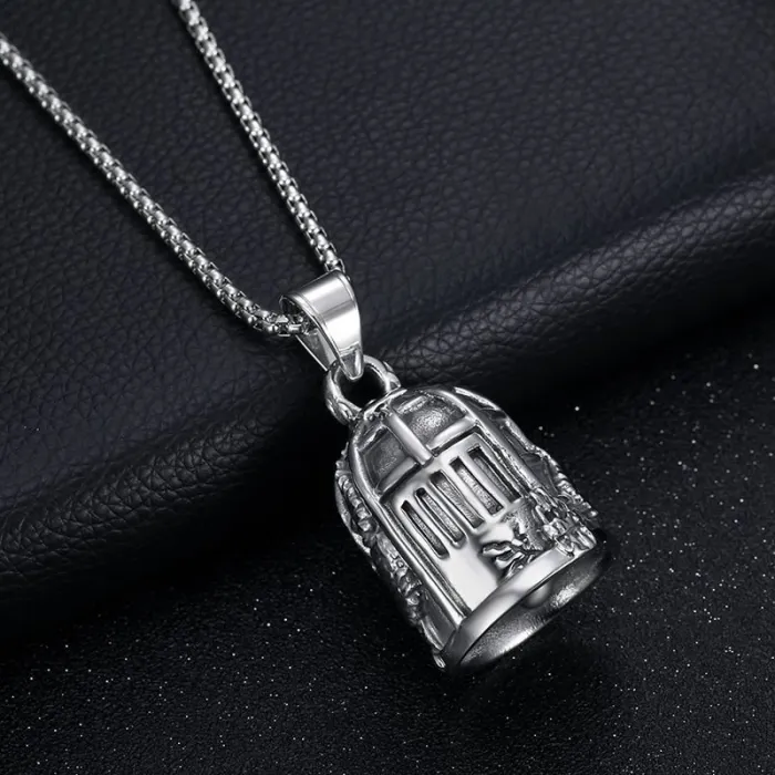 Wholesale Devil Cage Biker Bell – Bulk Polished Titanium Steel Motorcycle Luck Bell for Resellers