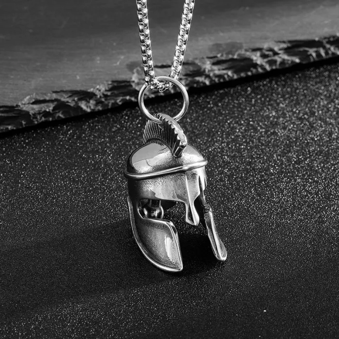 Wholesale Spartan Helmet Bell Pendant – Bulk Stainless Steel Roman Warrior Motorcycle Luck Bell