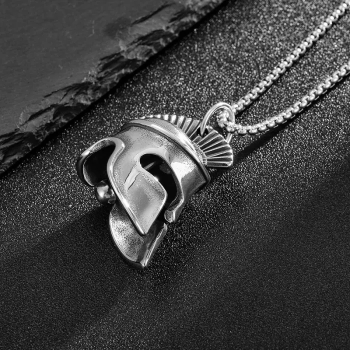 Wholesale Spartan Helmet Bell Pendant – Bulk Stainless Steel Roman Warrior Motorcycle Luck Bell
