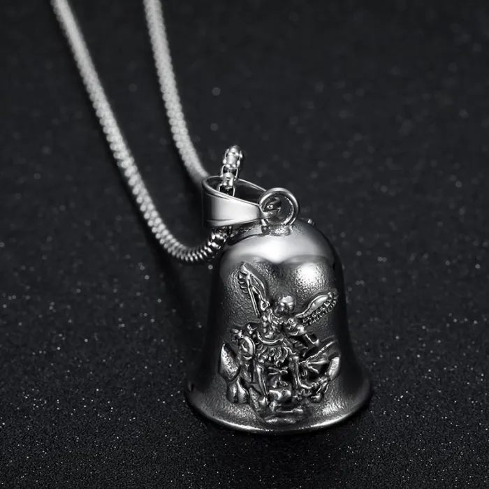 Wholesale St. Michael Angel Biker Bell – Bulk Polished Stainless Steel Motorcycle Luck Bell for Resellers