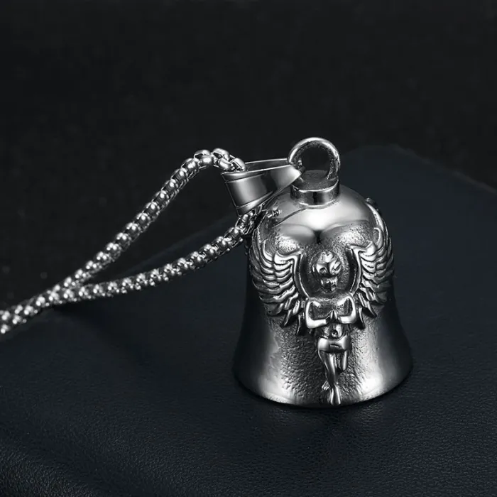 Wholesale Angel Wing Biker Bell – Bulk Titanium Steel Punk Ride Blessing Bell for Motorcycles or Pets