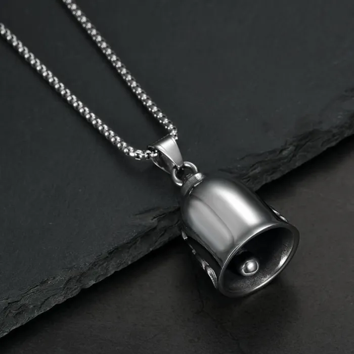 Wholesale Biker Bell – Polished Stainless Steel Guns N' Roses Exorcism Charm, Bulk Supplier at Factory Price