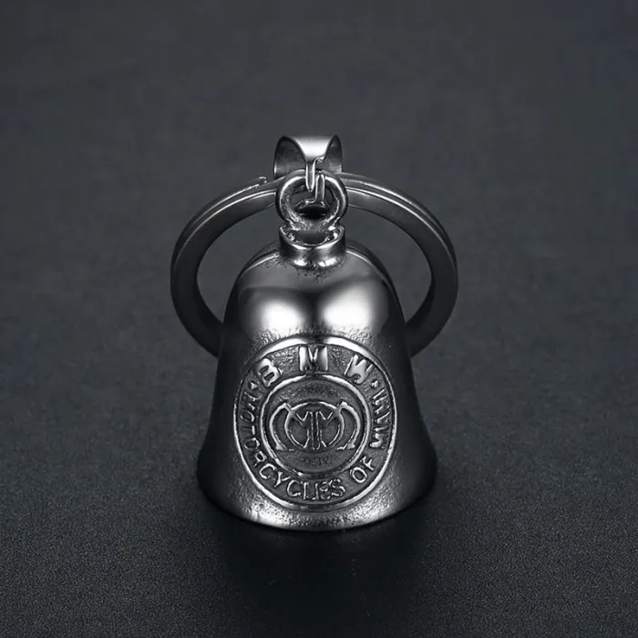Wholesale Miami Motorcycle Biker Bell – Polished Titanium Steel Vintage Punk Charm, Bulk Supplier at Factory Price