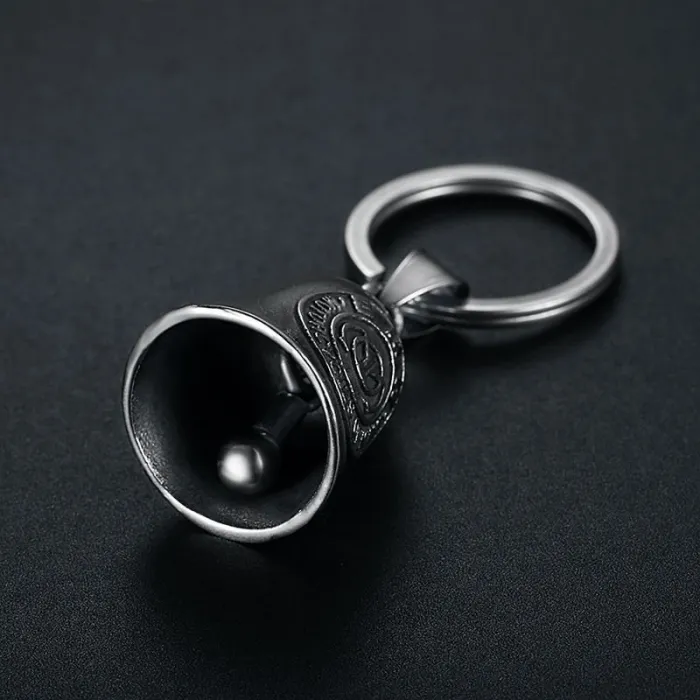 Wholesale Miami Motorcycle Biker Bell – Polished Titanium Steel Vintage Punk Charm, Bulk Supplier at Factory Price