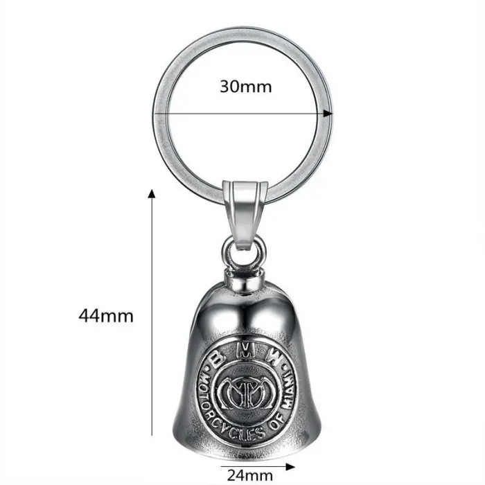 Wholesale Miami Motorcycle Biker Bell – Polished Titanium Steel Vintage Punk Charm, Bulk Supplier at Factory Price