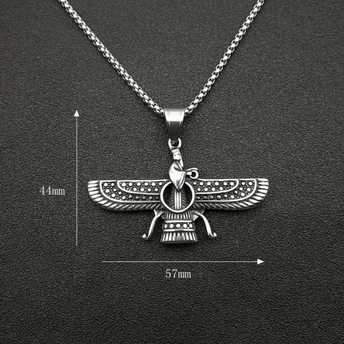 Wholesale Zoroastrian Pendant Necklace – Bulk Stainless Steel Fire Symbol Jewelry at Factory Price