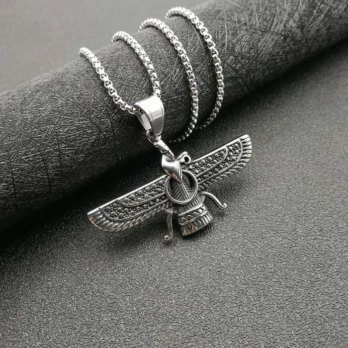 Wholesale Zoroastrian Pendant Necklace – Bulk Stainless Steel Fire Symbol Jewelry at Factory Price