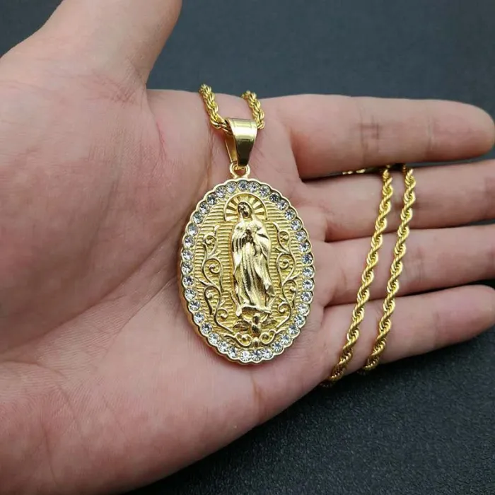 Wholesale Hip Hop Pendant Necklace – Bulk Gold-Plated Stainless Steel Bling Jewelry at Factory Price