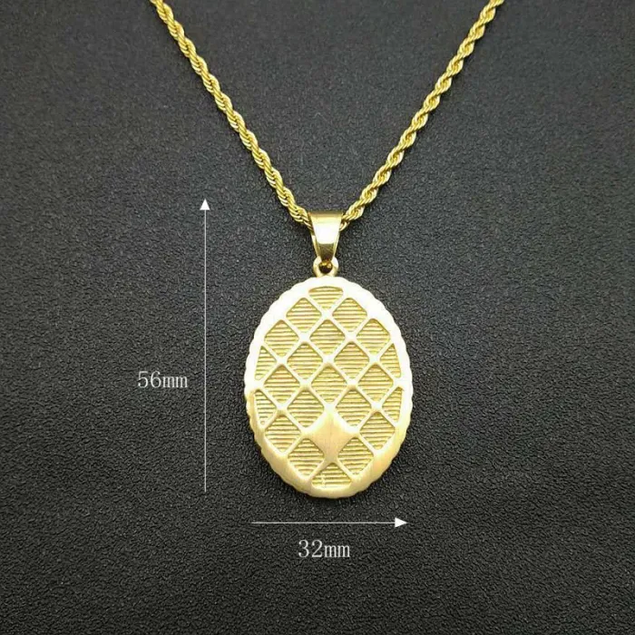 Wholesale Hip Hop Pendant Necklace – Bulk Gold-Plated Stainless Steel Bling Jewelry at Factory Price