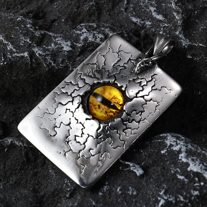 Street Style Wholesale Stainless Steel Eye Pendant – Blue, Green, Yellow, Red Colors | Trendy Unisex Fashion Jewelry for Daily Wear | Bulk Available