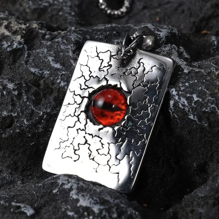 Street Style Wholesale Stainless Steel Eye Pendant – Blue, Green, Yellow, Red Colors | Trendy Unisex Fashion Jewelry for Daily Wear | Bulk Available