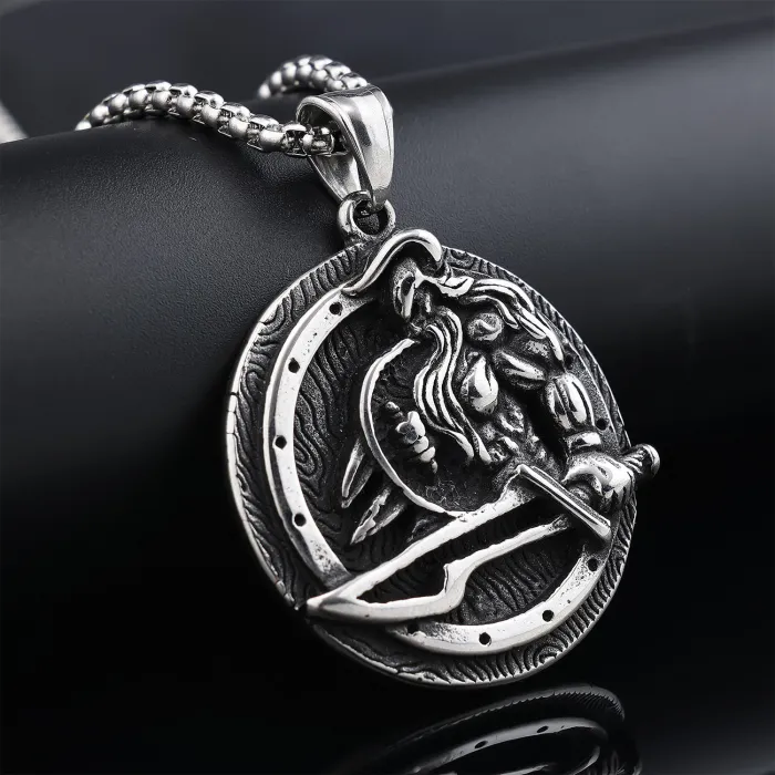 In-Stock Punk Style Vintage Pendant – Streetwear-Inspired, Distressed Finish Stainless Steel Jewelry for Bold Looks | Wholesale Available