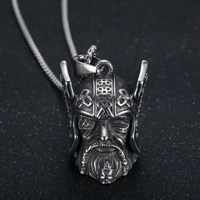 Wholesale Viking Odin Bell Pendant – Bulk Stainless Steel Nordic Biker Charm for Luck at Factory Price