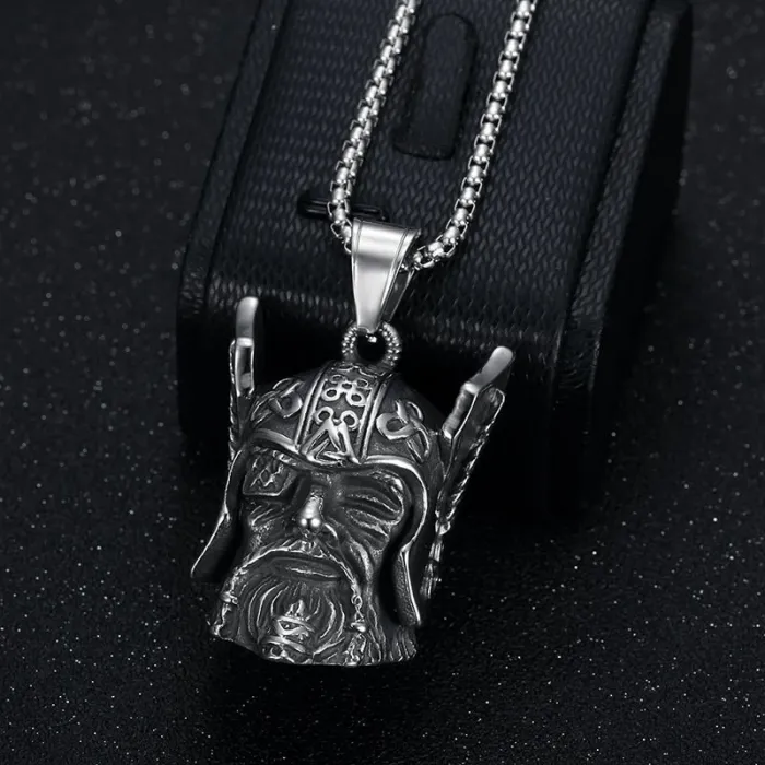 Wholesale Viking Odin Bell Pendant – Bulk Stainless Steel Nordic Biker Charm for Luck at Factory Price