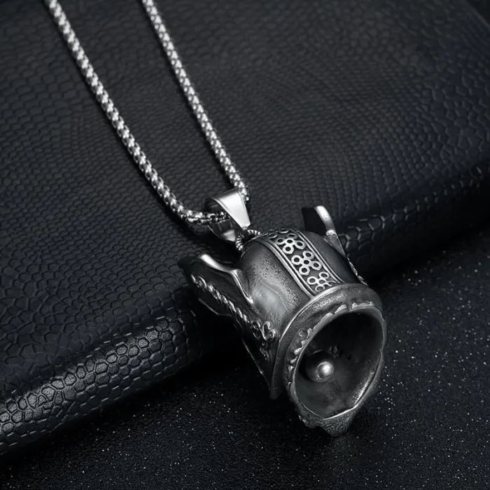Wholesale Viking Odin Bell Pendant – Bulk Stainless Steel Nordic Biker Charm for Luck at Factory Price