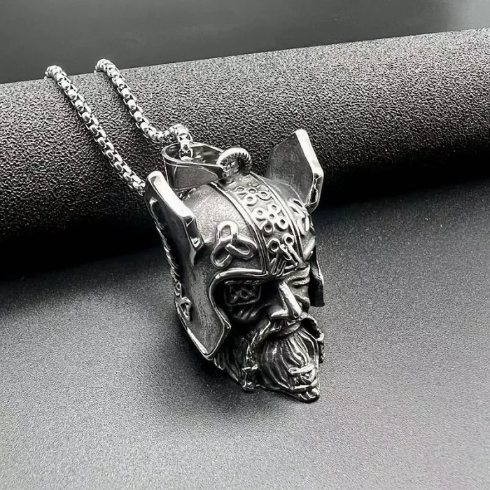 Wholesale Viking Odin Bell Pendant – Bulk Stainless Steel Nordic Biker Charm for Luck at Factory Price