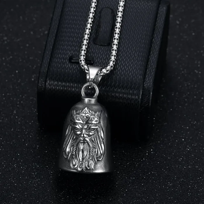 Wholesale Viking Odin Lucky Bell – Bulk Titanium Steel Nordic Biker Pendant at Factory Price