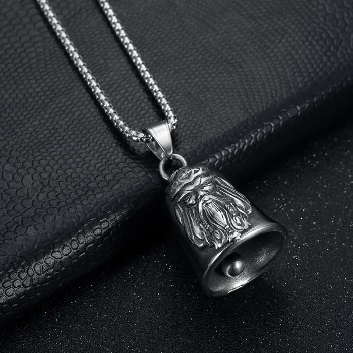 Wholesale Viking Odin Lucky Bell – Bulk Titanium Steel Nordic Biker Pendant at Factory Price