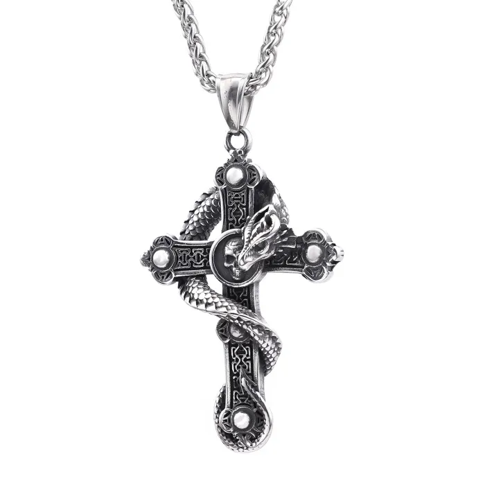 Black Sabbath Skull Cross Pendant Necklace – Gothic Vintage Dark Style Jewelry for Men & Women | Bulk Dark Punk Accessories Supplier