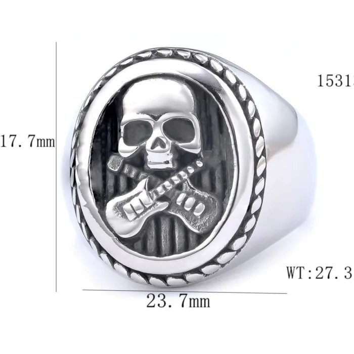 Skull Ring Wholesale for Men – Hot-Selling Punk Gothic Stainless Steel Biker Jewelry | Retro Style Bulk Supplier