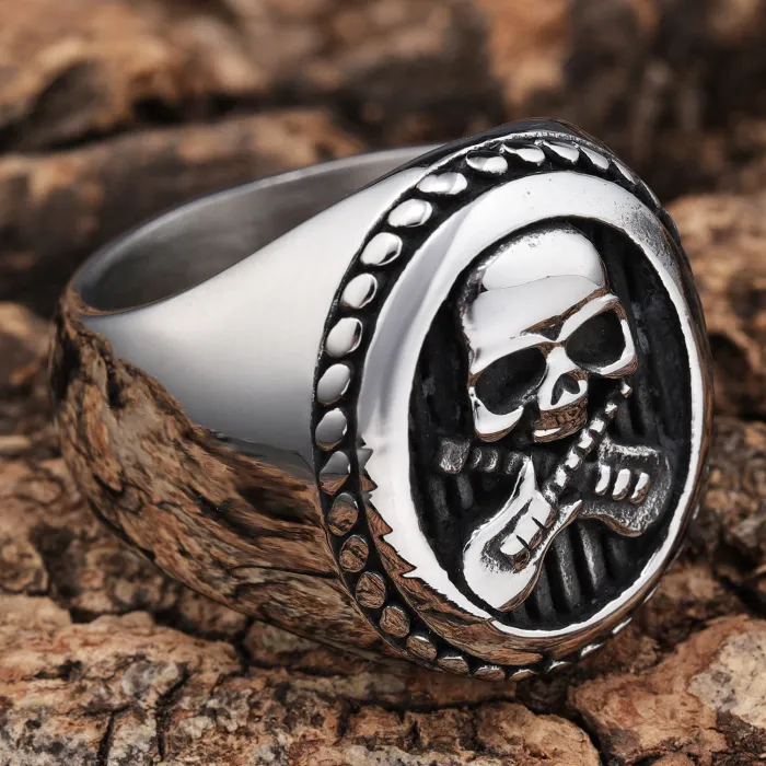Skull Ring Wholesale for Men – Hot-Selling Punk Gothic Stainless Steel Biker Jewelry | Retro Style Bulk Supplier
