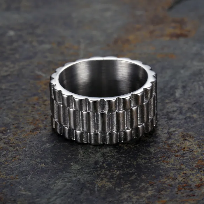 Chain Design Stainless Steel Rings Wholesale – Unisex Graphic Fashion Finger Rings | Factory Direct Bulk Jewelry Supplier