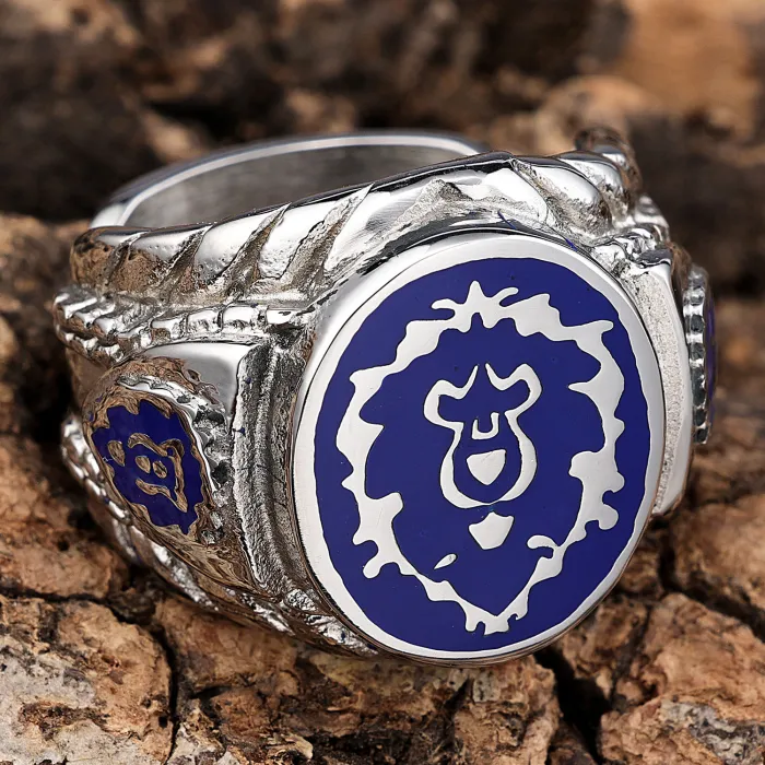Stainless Steel Men's Ring No-Fade Design – Fashion Epoxy Retro Style Alliance Rings | Unisex Bulk Accessories Supplier
