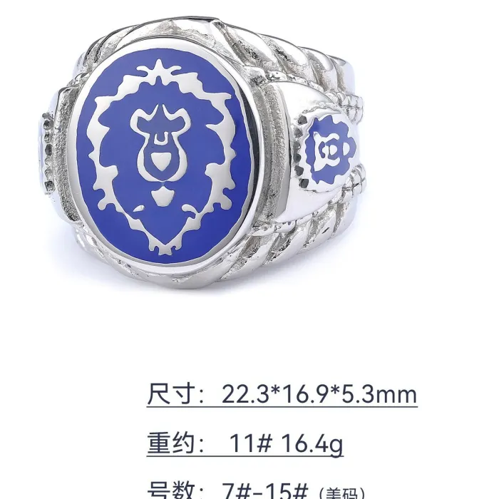 Stainless Steel Men's Ring No-Fade Design – Fashion Epoxy Retro Style Alliance Rings | Unisex Bulk Accessories Supplier