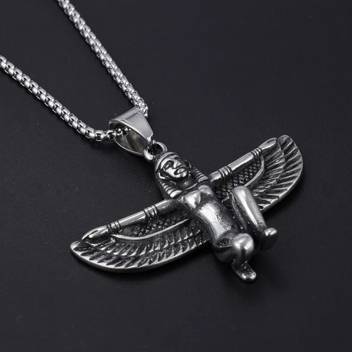 Wholesale Egyptian Wing Pendant – Unique Stainless Steel Jewelry for Men & Women | Rust-Resistant Stylish Accessories Bulk Supplier
