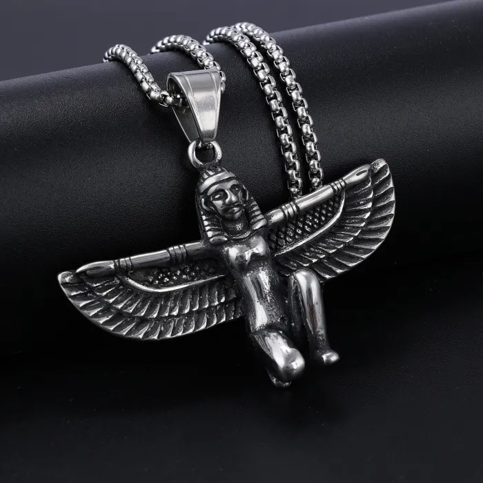 Wholesale Egyptian Wing Pendant – Unique Stainless Steel Jewelry for Men & Women | Rust-Resistant Stylish Accessories Bulk Supplier