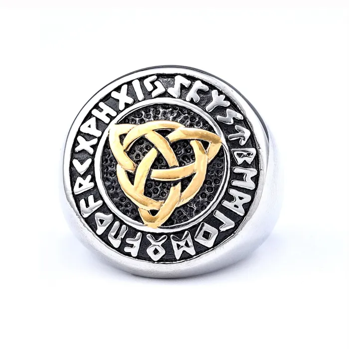 Hot-Selling Viking Celtic Knot Stainless Steel Ring – Rust-Free Titanium Jewelry for Men | Fashion Accessories Wholesale, Factory Direct Supply