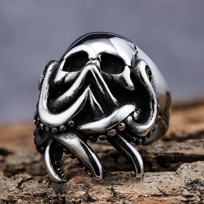 Punisher Skull Ring Wholesale – Bold Stainless Steel Gothic Jewelry for Men | Rust-Free Titanium Steel Ring | New Arrival Fashion Accessories Bulk Supplier
