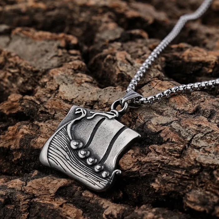 Hot-Selling Black Pearl Pirate Ship Pendant – Unique Stainless Steel Jewelry for Men | Wholesale Nautical Statement Accessory, Factory Direct Supply