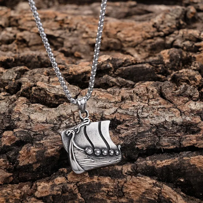 Hot-Selling Black Pearl Pirate Ship Pendant – Unique Stainless Steel Jewelry for Men | Wholesale Nautical Statement Accessory, Factory Direct Supply