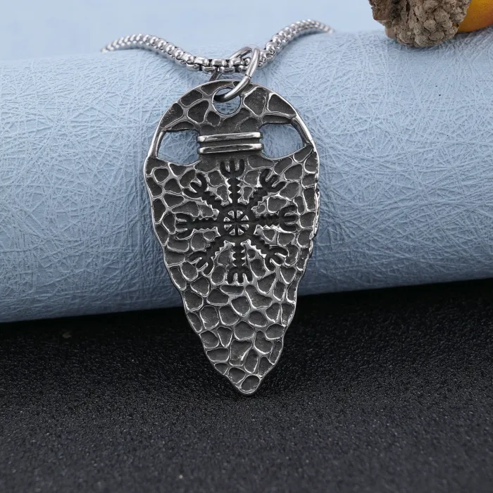 Hot-Selling Viking Compass Pendant – Unique Nordic Style Stainless Steel Jewelry for Men | Trendy Must-Have Necklace, Wholesale & In Stock