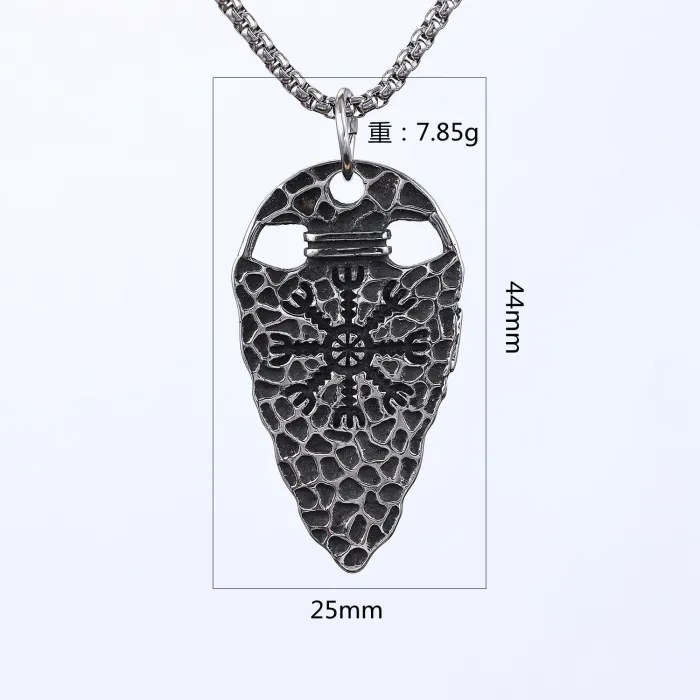 Hot-Selling Viking Compass Pendant – Unique Nordic Style Stainless Steel Jewelry for Men | Trendy Must-Have Necklace, Wholesale & In Stock