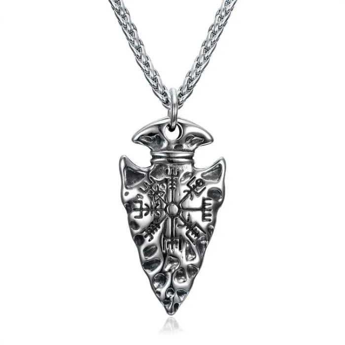Hot-Selling Viking Compass Pendant – Unique Nordic Style Stainless Steel Jewelry for Men | Trendy Must-Have Necklace, Wholesale & In Stock