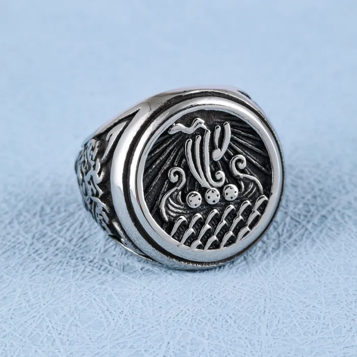Hot-Selling Viking Nautical Signet Ring – Nordic Totem Stainless Steel Men’s Jewelry | Wholesale Fashion Rings, Factory Supply, In-Stock