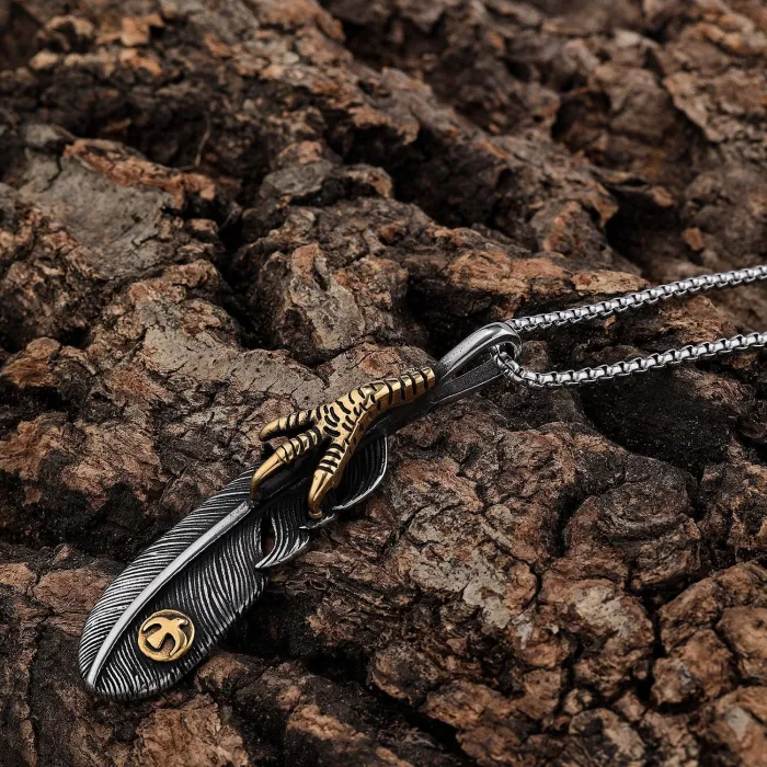 Hot-Selling Unique Chicken Claw Leaf Pendant – Stainless Steel Fashion Jewelry | Wholesale Custom Designs, Factory Direct, Ready to Ship