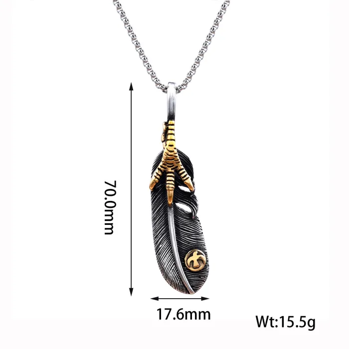 Hot-Selling Unique Chicken Claw Leaf Pendant – Stainless Steel Fashion Jewelry | Wholesale Custom Designs, Factory Direct, Ready to Ship