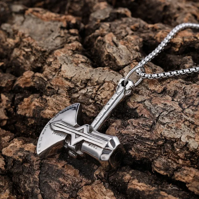 Hot-Selling Stylish Axe Pendant – Stainless Steel Viking Jewelry | Bulk Orders Available, Factory Direct, One-Piece Dropshipping in Stock