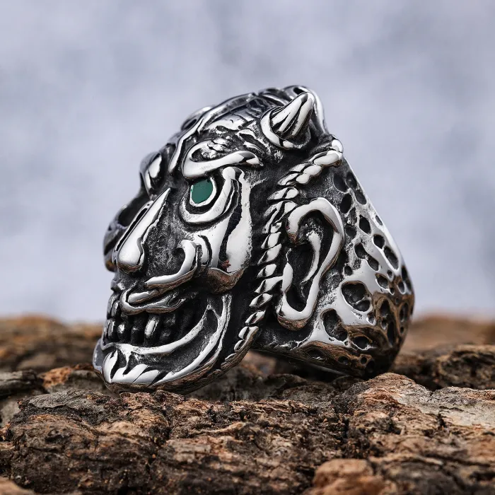 Hot Selling Skull Demon Ring for Men – Bold European Style Titanium Steel Punk Jewelry | Men's Fashion Accessories Wholesale