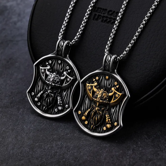 Wholesale Viking Double Axe Pendant – Bold & Unique Titanium Steel Jewelry | Rustproof Men's Accessory for Resellers & Bulk Buyers