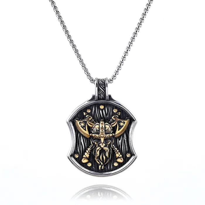 Wholesale Viking Double Axe Pendant – Bold & Unique Titanium Steel Jewelry | Rustproof Men's Accessory for Resellers & Bulk Buyers